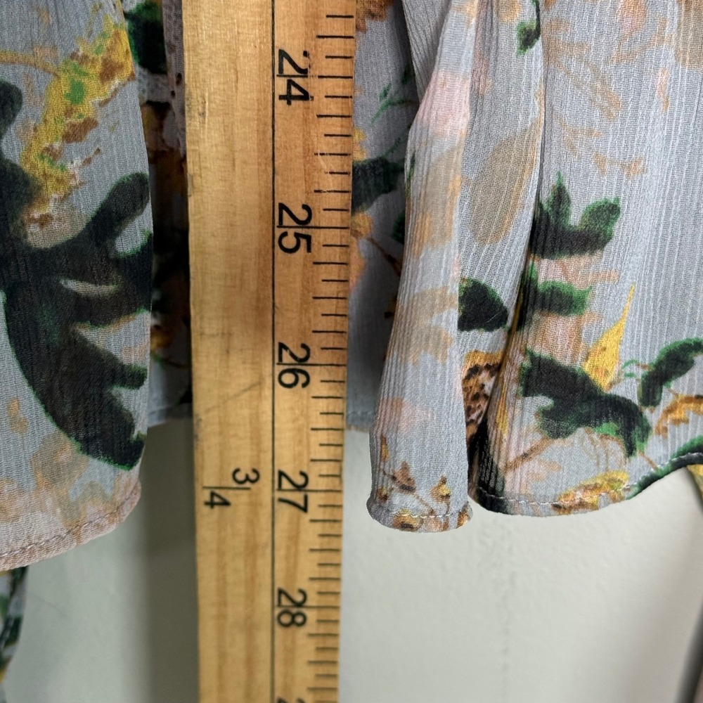 Maeve Anthropologie Size XS Floral Ruffle Asymmetric Hem Sleeveless Blouse Top - Picture 9 of 9
